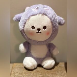 Purple and White Kawaii Stuffed Animal Plush Toy Stuffie